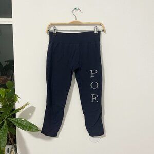 Poe Yoga Blue Seamless Capri Leggings
